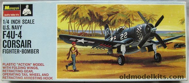 Monogram 1/48 F4U-4 Corsair - Blue Box Issue - (F4U4), PA82-150 plastic model kit